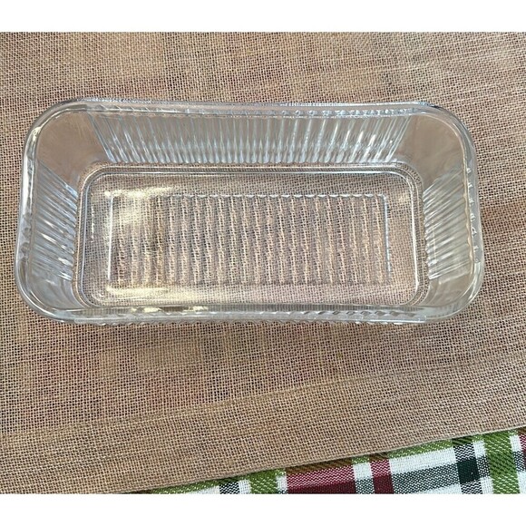 Federal Glass Rectangle Ribbed Refrigerator dish No Lid - Picture 2 of 7